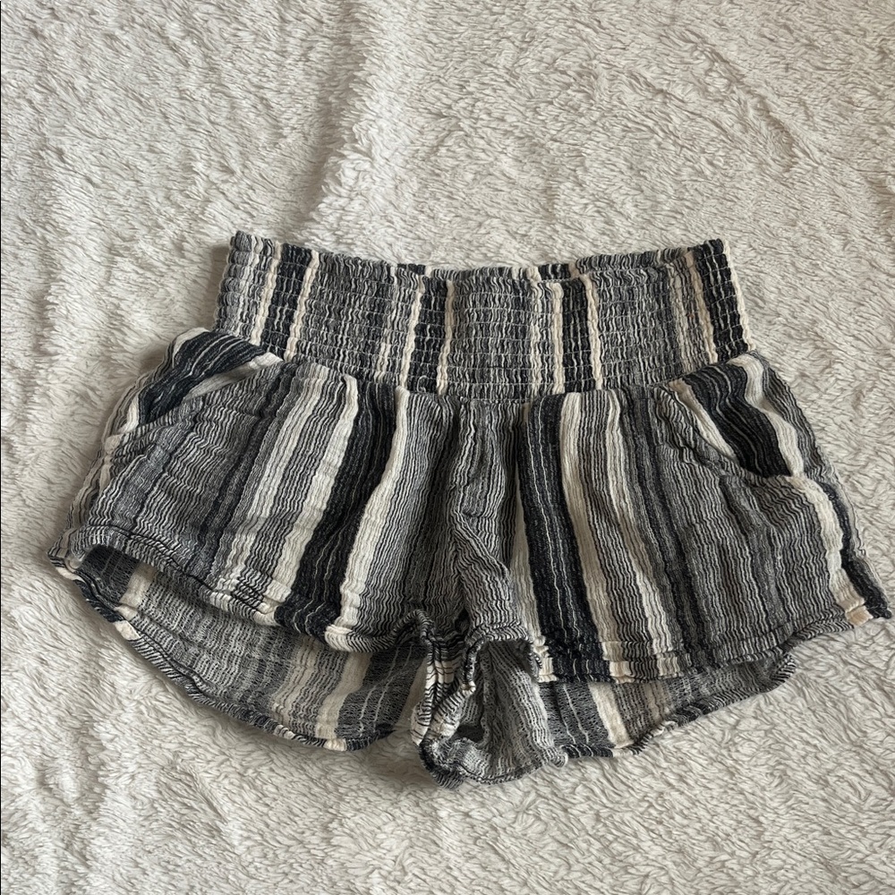 Striped Black and White Kid’s Shorts